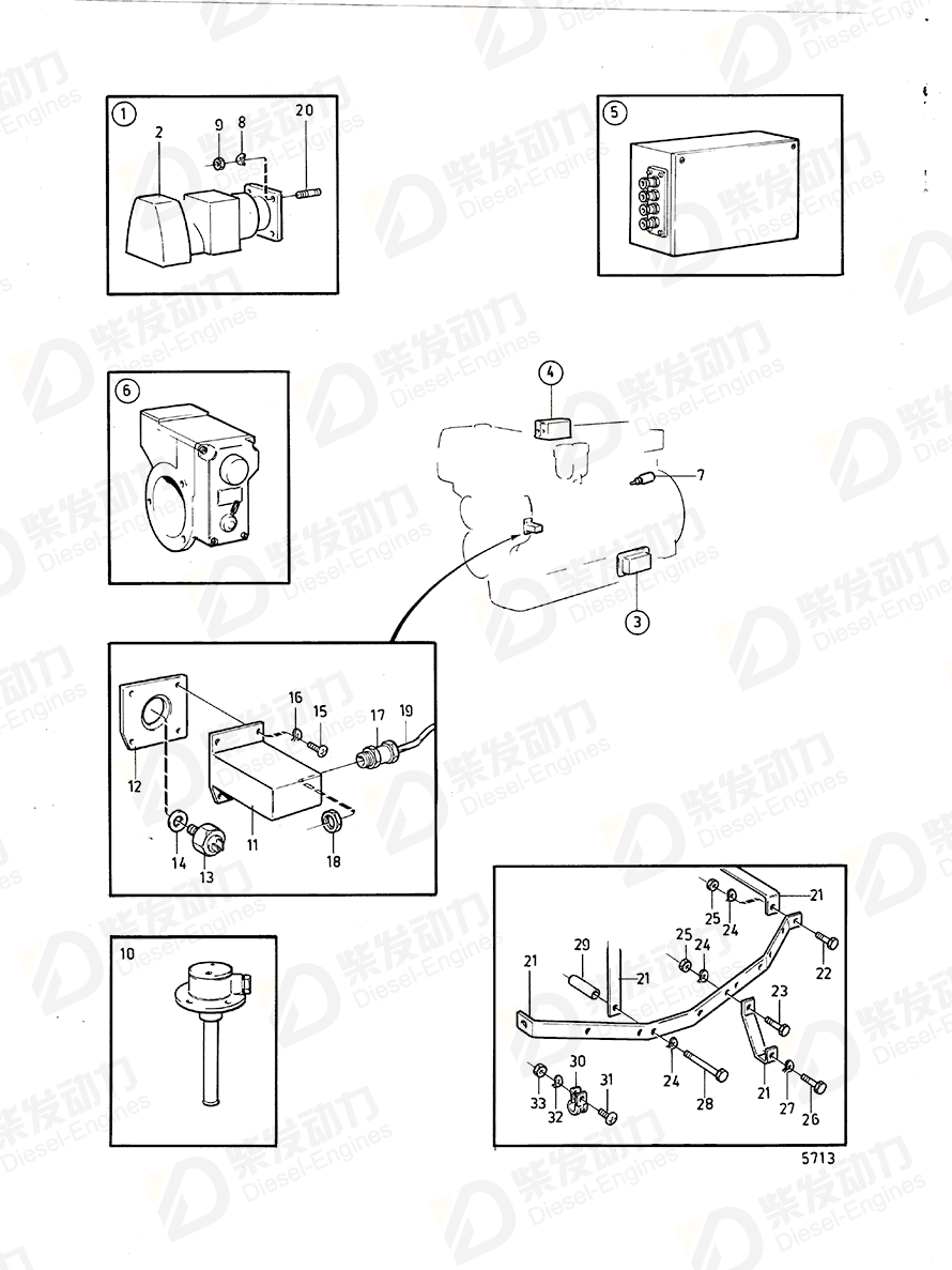 volvo penta Clamp 952628 Drawing volvo penta Clamp 952628 Drawing